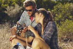 Travel insurance stories - couple sitting